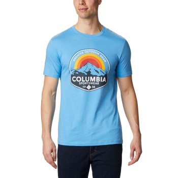 Columbia Rambler, Camiseta Azules Para Hombre | 163475-HCQ